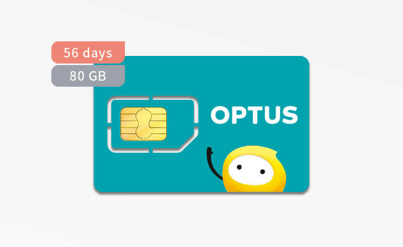 Optus預付卡門號（56天/80GB+通話）