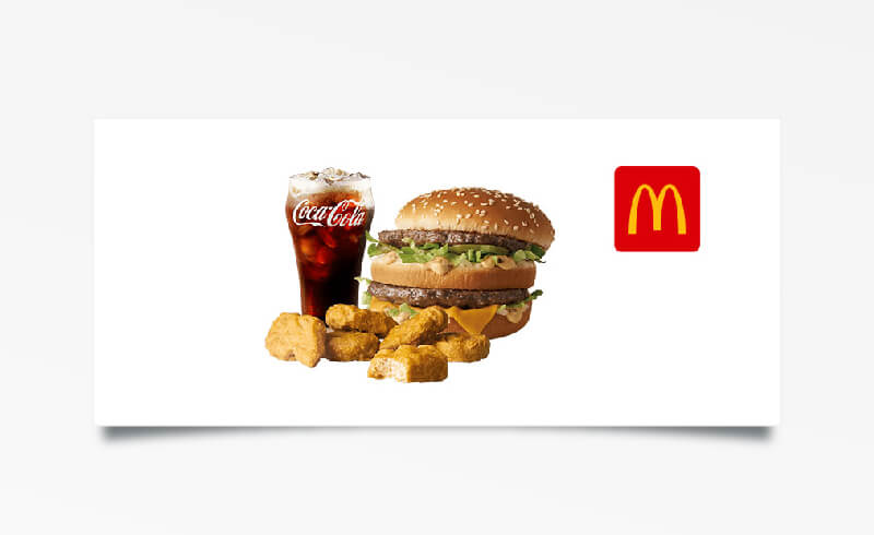 麥當勞大麥克+麥克鷄塊6塊+可樂(中)兌換券