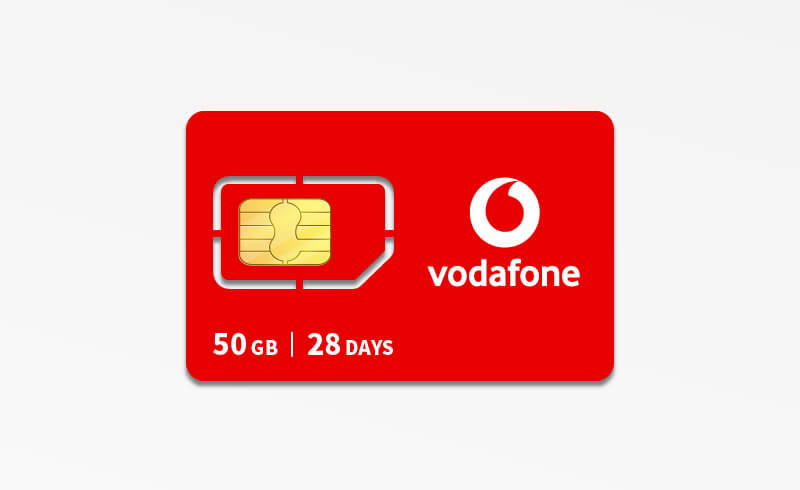 Vodafone實體預付卡_28天_50GB